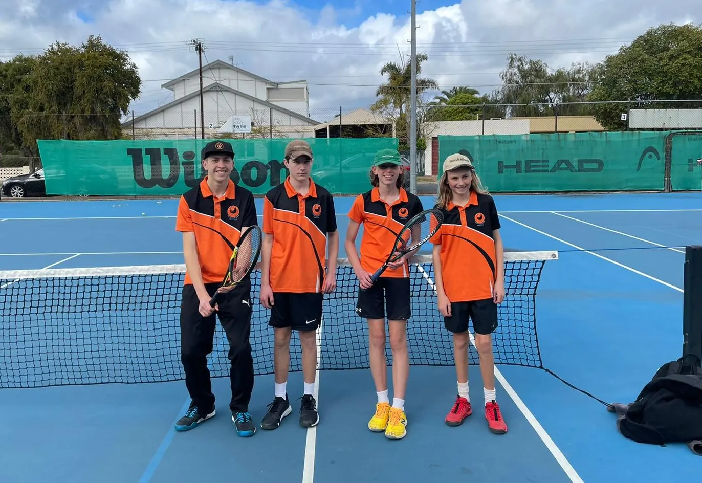 HCBTC junior players in club shirts